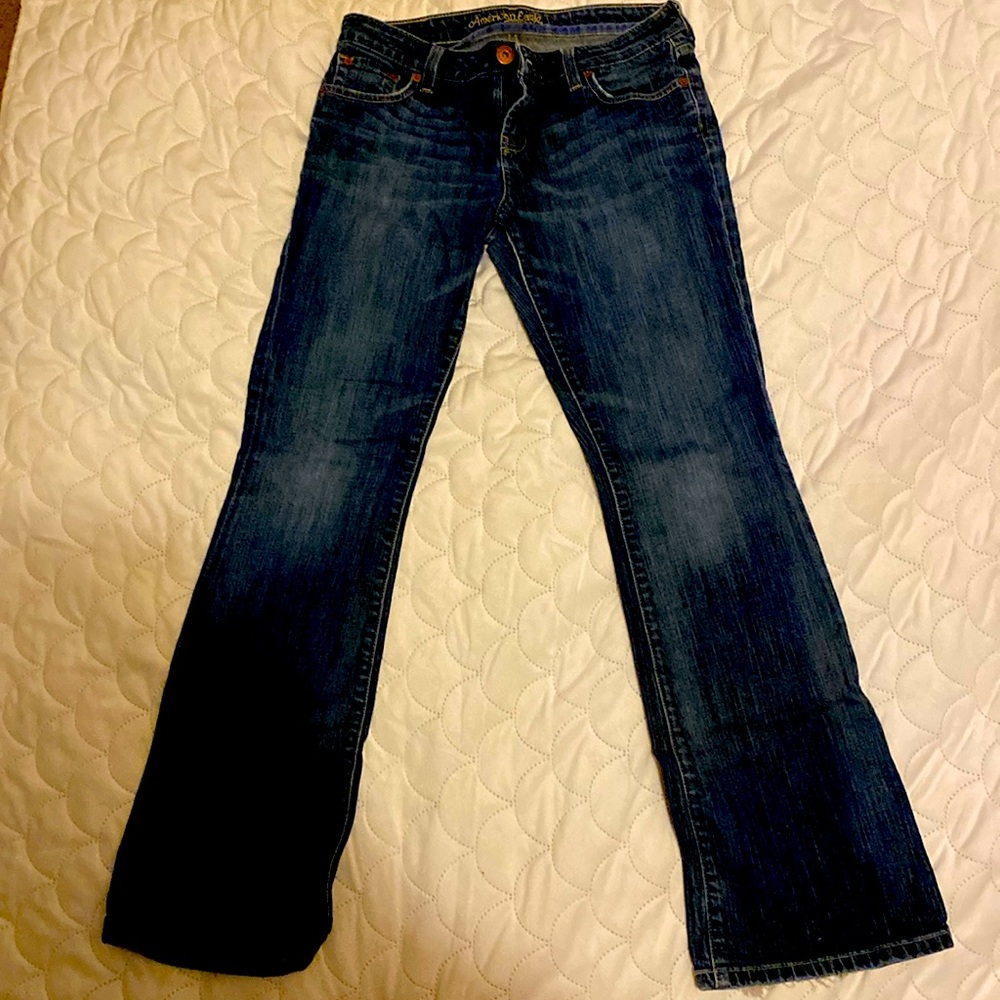 American Eagle Hipster Flare leg blue jeans